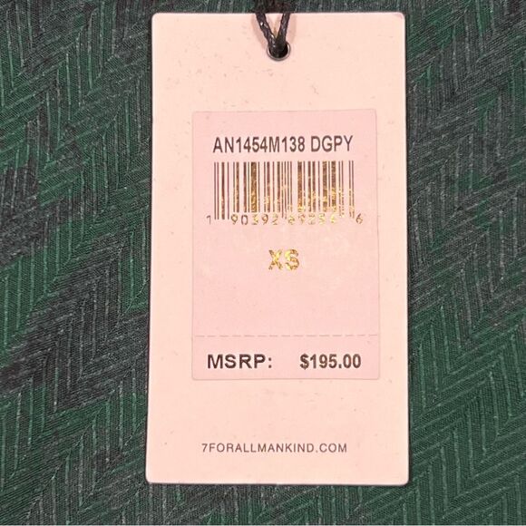 7 for all mankind top 🖤 snake print 🖤 green and black 🖤 new 🖤 size XS - Picture 6 of 10